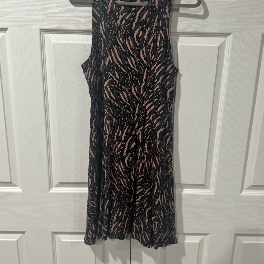 Athleta Black and Pink Asymmetrical Dress